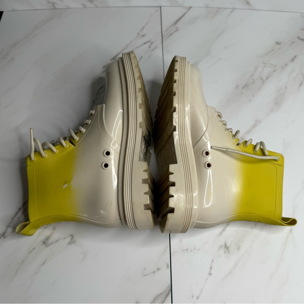 Melissa Coturno Jelly Combat Boots Yellow Ombre - Picture 7 of 10